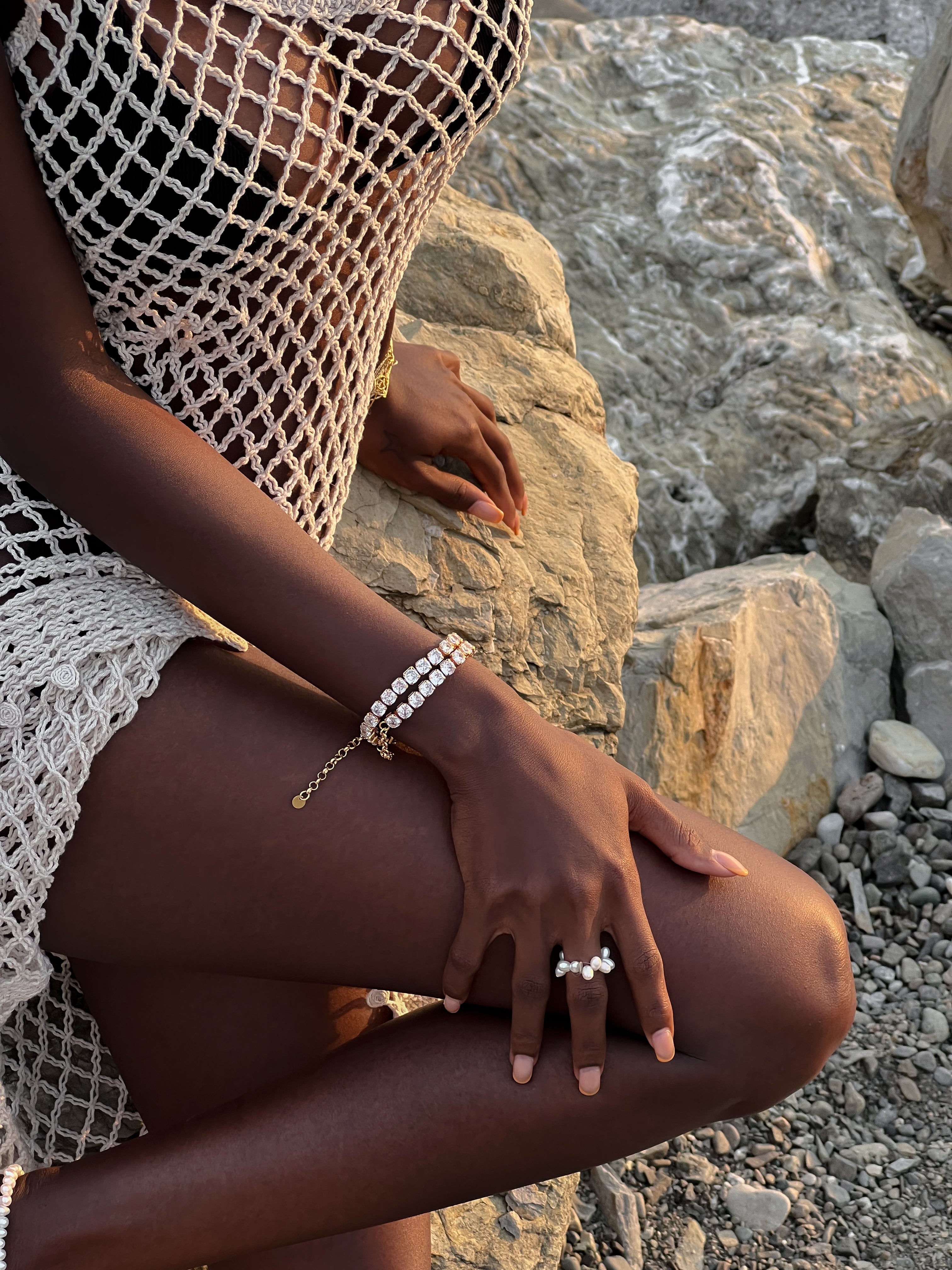 Zirconio Collana e Bracciale